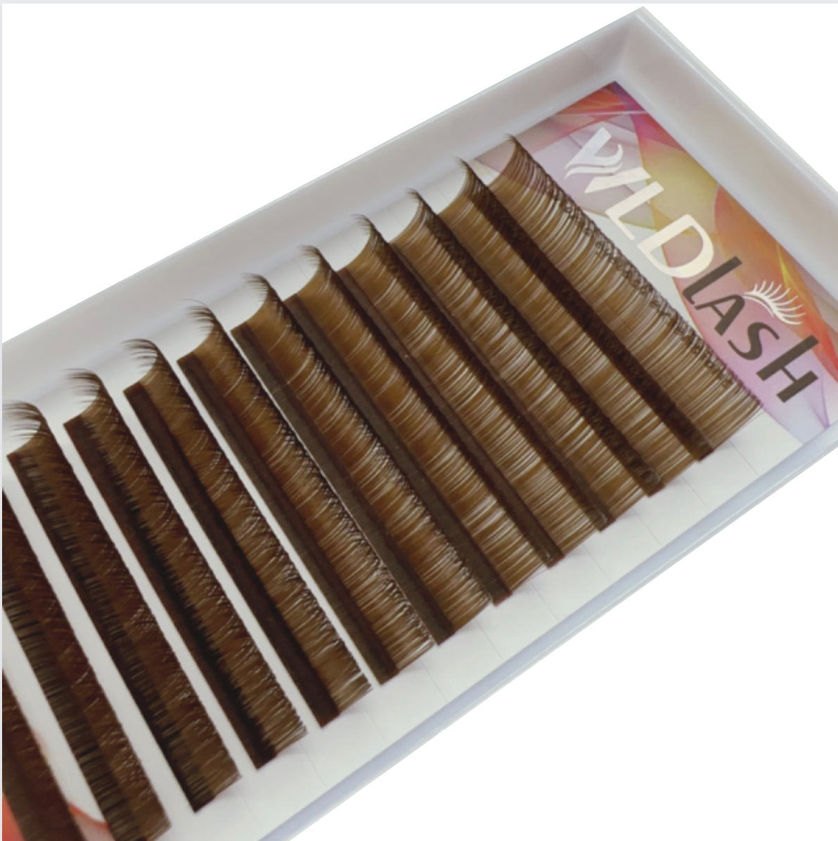 Brown Colored Eyelash Extensions