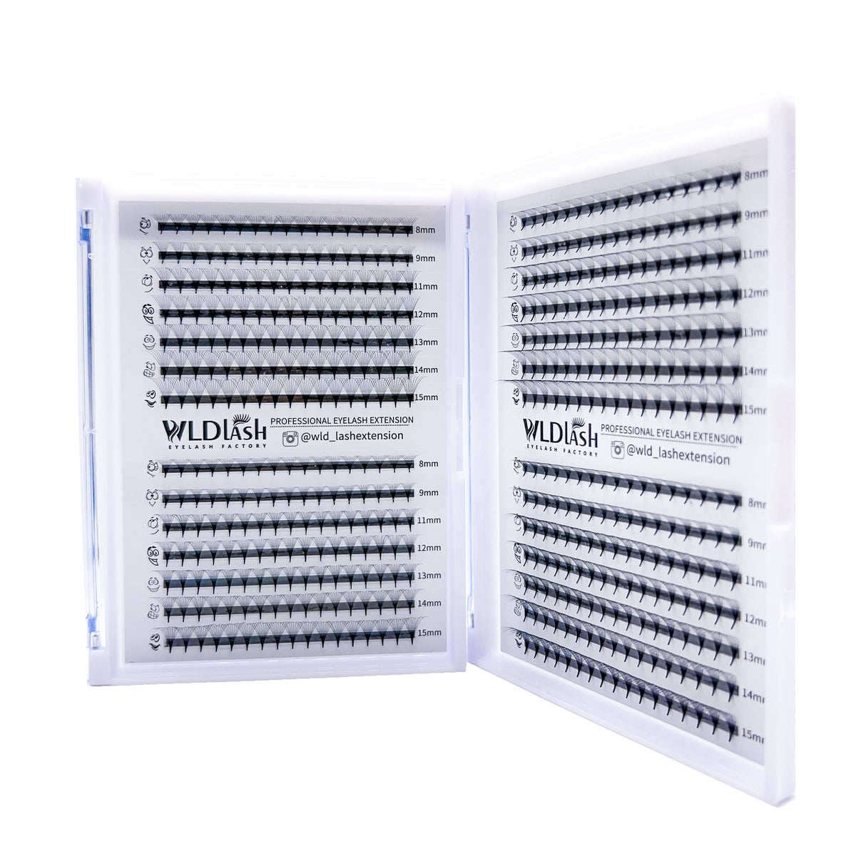 10D Large Tray 14 ROWS Pre made Fans 0.05mm