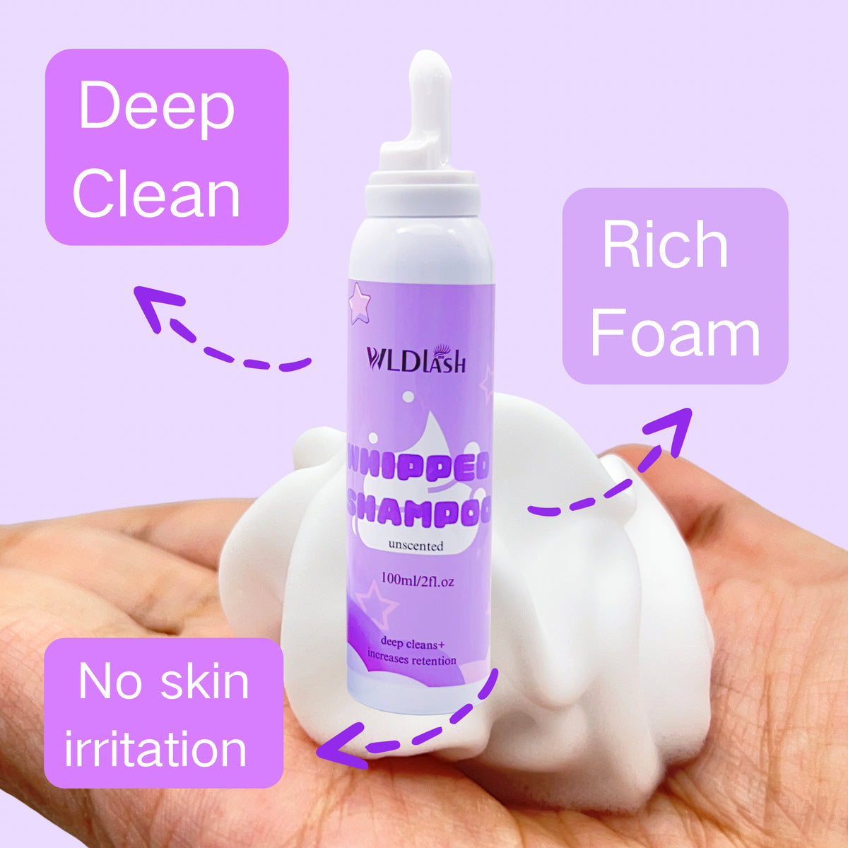 Whipped Cream Lash Shampoo 100ML