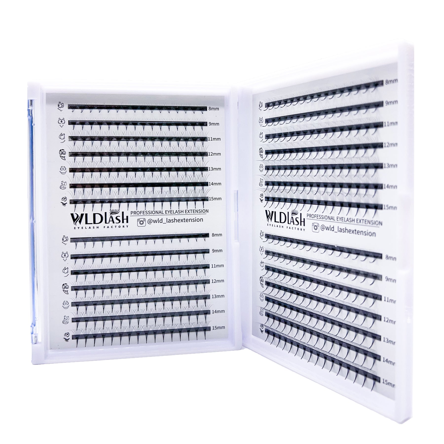 6D Large Tray 14 ROWS Pre made Fans 0.05mm