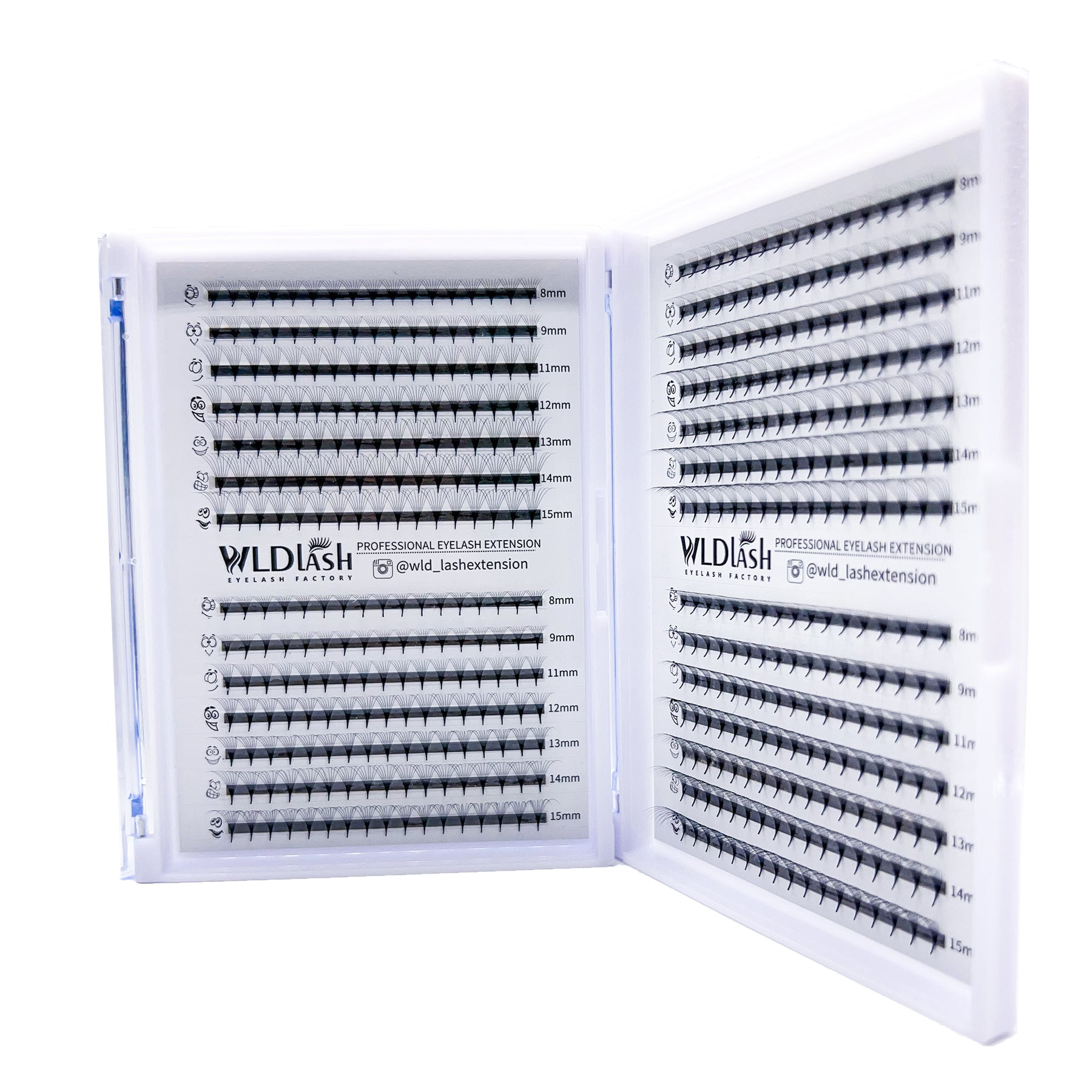 8D Large Tray 14 ROWS Pre made Fans 0.05mm