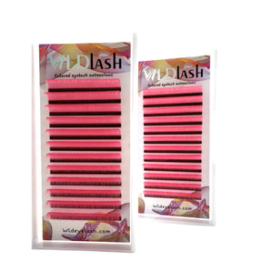 Pink Colored Eyelash Extensions