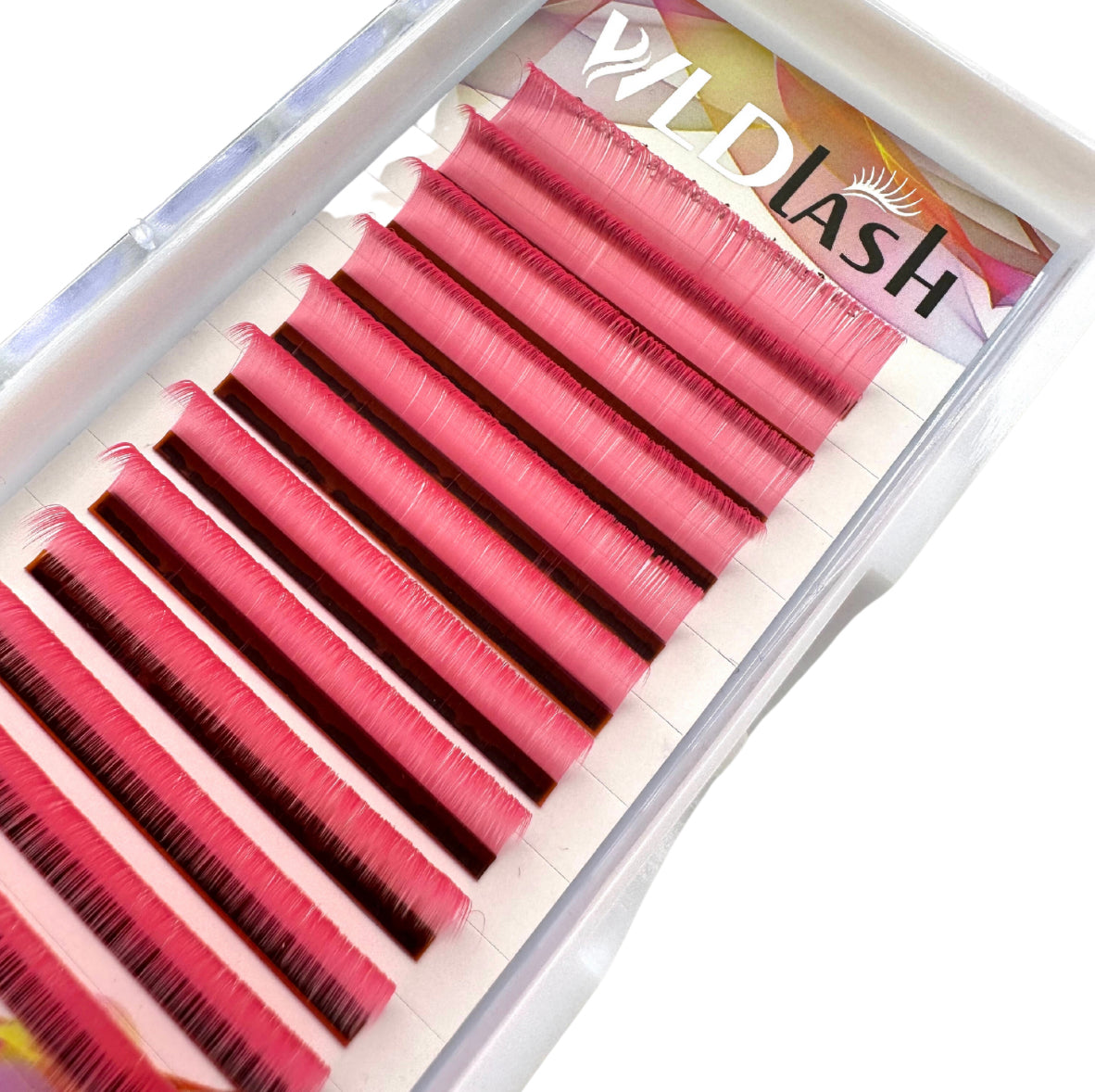 Pink Colored Eyelash Extensions