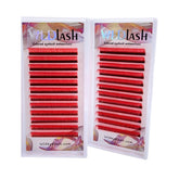Red Colored Eyelash Extensions
