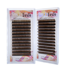 Brown Colored Eyelash Extensions