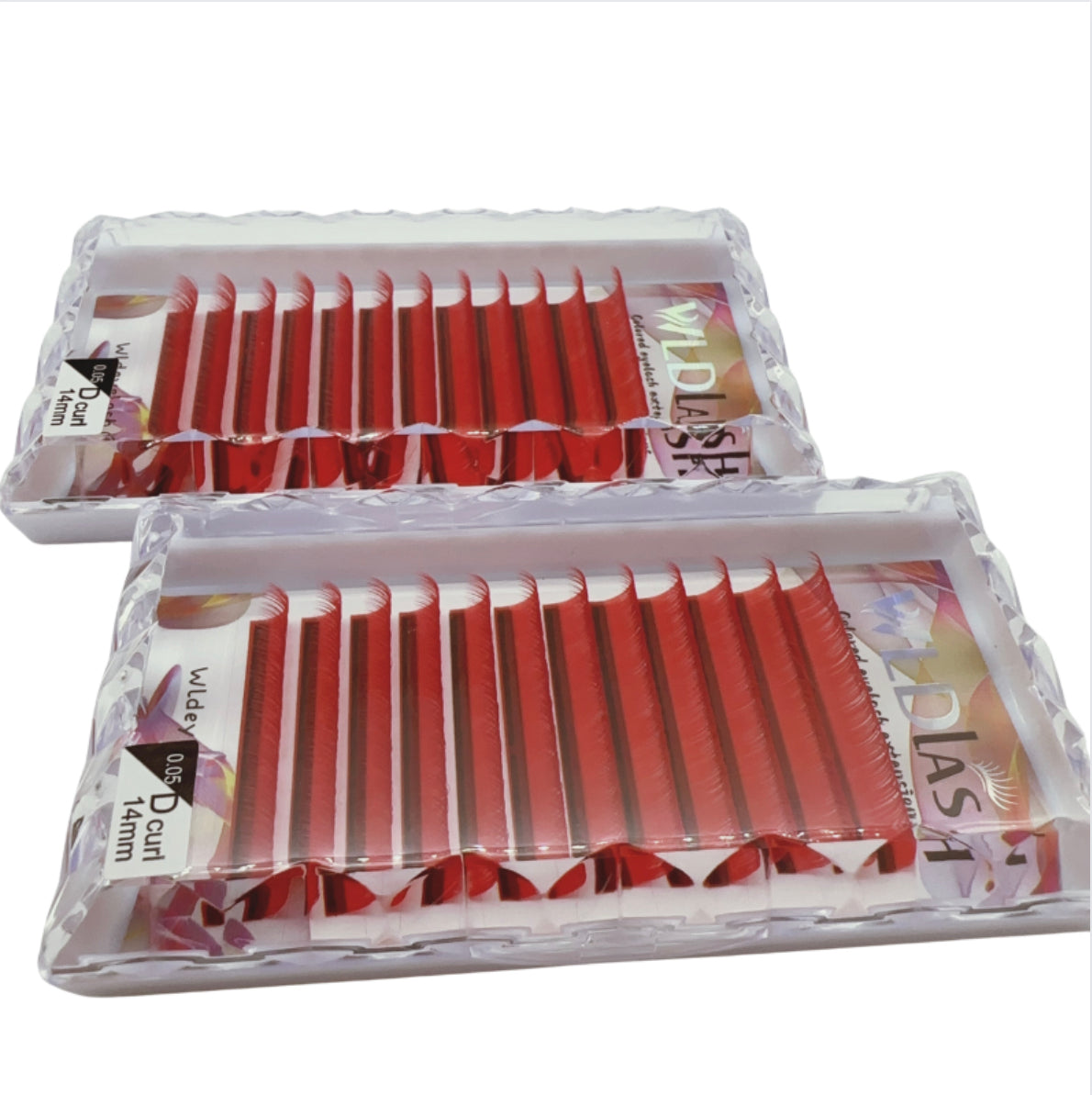 Red Colored Eyelash Extensions